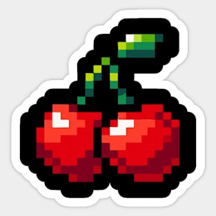 Retro 8-bit Arcade Video Gamer Cherries Sticker